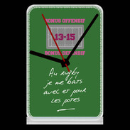 Pendule de bureau Les potes Bonus offensif-défensif Vert