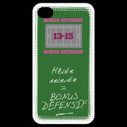Coque iPhone 4 / iPhone 4S Mêlée relevée Bonus offensif-défensif Vert