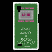 Coque LG Optimus L9 Mêlée relevée Bonus offensif-défensif Vert