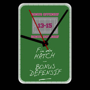 Grande pendule murale Fin de match Bonus offensif-défensif Vert