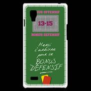 Coque LG Optimus L9 Merci l'arbitre Bonus offensif-défensif Vert