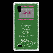 Coque LG Optimus L9 Plaquage Bonus offensif-défensif Vert