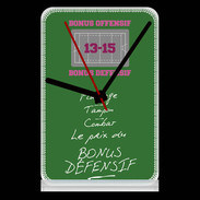 Pendule de bureau Plaquage Bonus offensif-défensif Vert