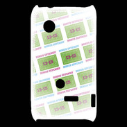 Coque Sony Xperia Typo Dégradé Bonus Offensif-défensif Blanc