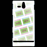 Coque Sony Xperia U Dégradé Bonus Offensif-défensif Blanc