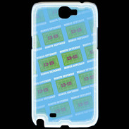 Coque Samsung Galaxy Note 2 Dégradé Bonus Offensif-défensif Bleu