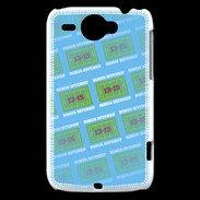 Coque HTC Wildfire G8 Dégradé Bonus Offensif-défensif Bleu