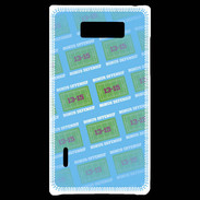 Coque LG Optimus L7 Dégradé Bonus Offensif-défensif Bleu