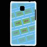 Coque LG Optimus L3 II Dégradé Bonus Offensif-défensif Bleu