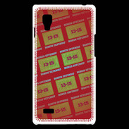 Coque LG Optimus L9 Dégradé Bonus Offensif-défensif Rouge