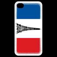 Coque iPhone 4 / iPhone 4S Drapeau français et Tour Eiffel