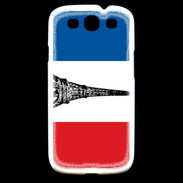 Coque Samsung Galaxy S3 Drapeau français et Tour Eiffel