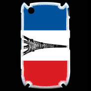 Coque Blackberry 8520 Drapeau français et Tour Eiffel