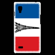 Coque LG Optimus L9 Drapeau français et Tour Eiffel