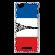 Coque Sony Xperia M Drapeau français et Tour Eiffel