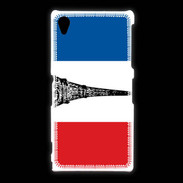 Coque Sony Xpéria Z1 Drapeau français et Tour Eiffel