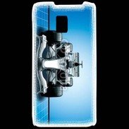 Coque LG P990 Formule 1 sur fond bleu