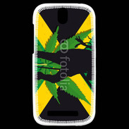 Coque HTC One SV Rasta Jamaïca Vert et Jaune