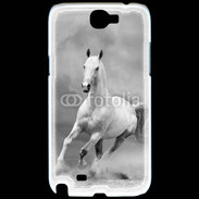 Coque Samsung Galaxy Note 2 Cheval en noir et blanc 55