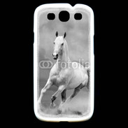 Coque Samsung Galaxy S3 Cheval en noir et blanc 55
