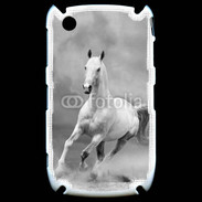 Coque Blackberry 8520 Cheval en noir et blanc 55