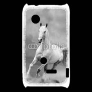 Coque Sony Xperia Typo Cheval en noir et blanc 55