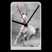 Pendule de bureau Cheval en noir et blanc 55