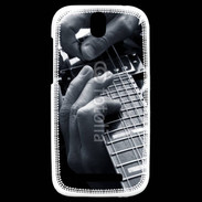Coque HTC One SV Musicien de blues à la guitare
