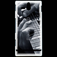 Coque Sony Xperia U Musicien de blues à la guitare