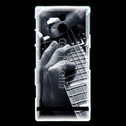 Coque Sony Xperia P Musicien de blues à la guitare