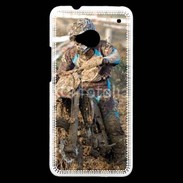 Coque HTC One Moto cross dans la boue 15