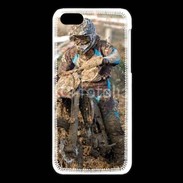 Coque iPhone 5C Moto cross dans la boue 15