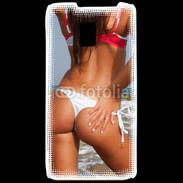 Coque LG P990 Femme de rêve à la plage