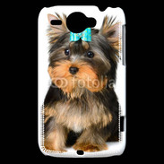 Coque HTC Wildfire G8 Yorkshire et nœud bleu 15