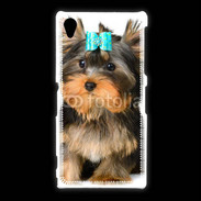 Coque Sony Xpéria Z1 Yorkshire et nœud bleu 15