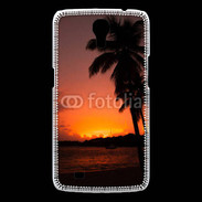 Coque Samsung Galaxy Mega Cocotier au soleil couchant