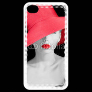 Coque iPhone 4 / iPhone 4S Femme élégante en noire et rouge 10