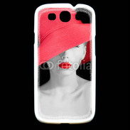 Coque Samsung Galaxy S3 Femme élégante en noire et rouge 10