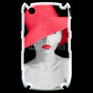 Coque Blackberry 8520 Femme élégante en noire et rouge 10
