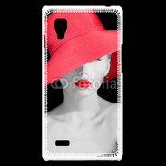 Coque LG Optimus L9 Femme élégante en noire et rouge 10