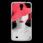Coque Samsung Galaxy Mega Femme élégante en noire et rouge 10