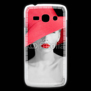 Coque Samsung Galaxy Ace3 Femme élégante en noire et rouge 10