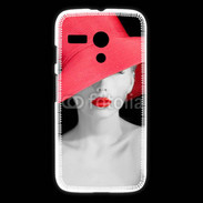 Coque Motorola G Femme élégante en noire et rouge 10