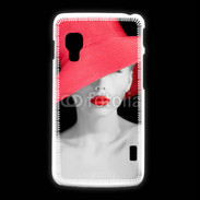 Coque LG L5 2 Femme élégante en noire et rouge 10