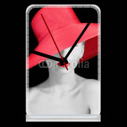 Pendule de bureau Femme élégante en noire et rouge 10
