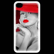 Coque iPhone 4 / iPhone 4S Femme élégante en noire et rouge 15