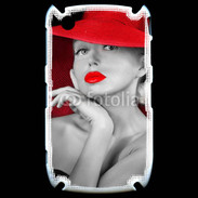 Coque Blackberry 8520 Femme élégante en noire et rouge 15