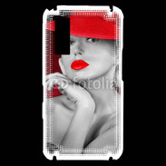 Coque Samsung Player One Femme élégante en noire et rouge 15