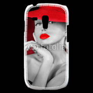 Coque Samsung Galaxy S3 Mini Femme élégante en noire et rouge 15