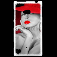 Coque Nokia Lumia 720 Femme élégante en noire et rouge 15